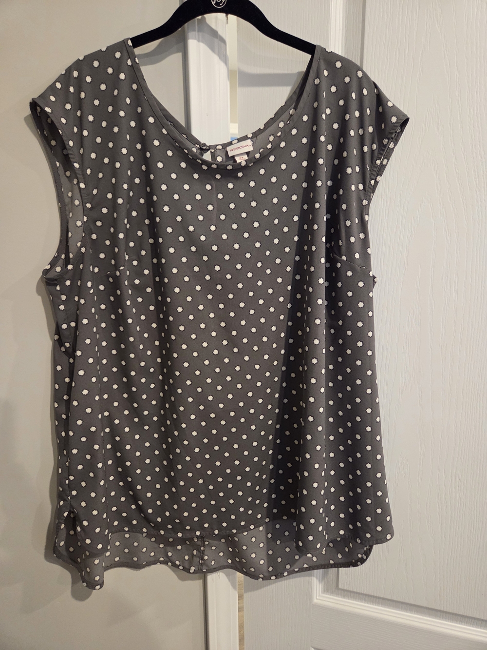 Merona Gray Polka Dot Cap-Sleeve Camisole